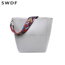 Wide Strap Bucket Bag