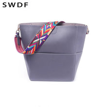 Wide Strap Bucket Bag