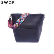 Wide Strap Bucket Bag